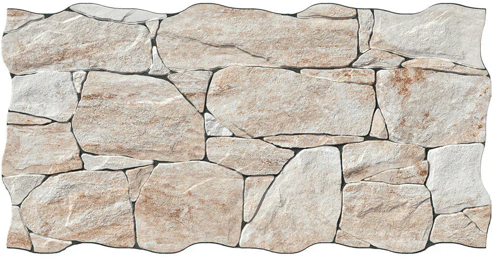 Vulcano Sand Porcelain Wall Tile – 333 x 650 mm, tile face