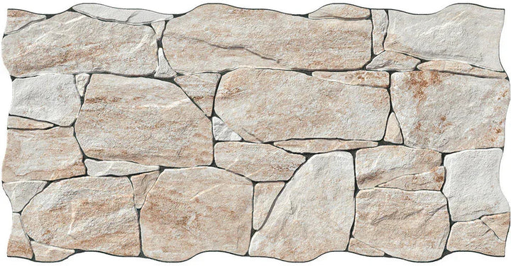 Vulcano Sand Porcelain Wall Tile – 333 x 650 mm, tile face