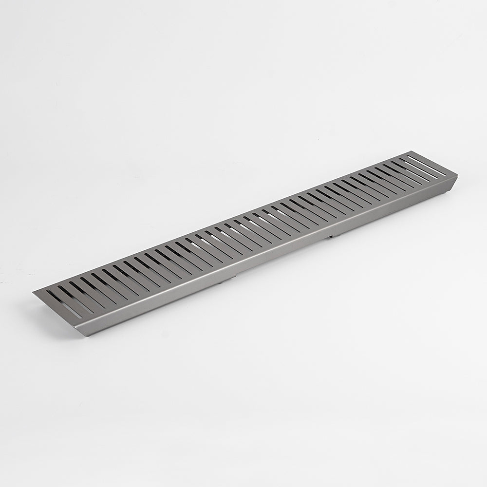 Linear Slotted Floor Grate - Gun Metal Grey