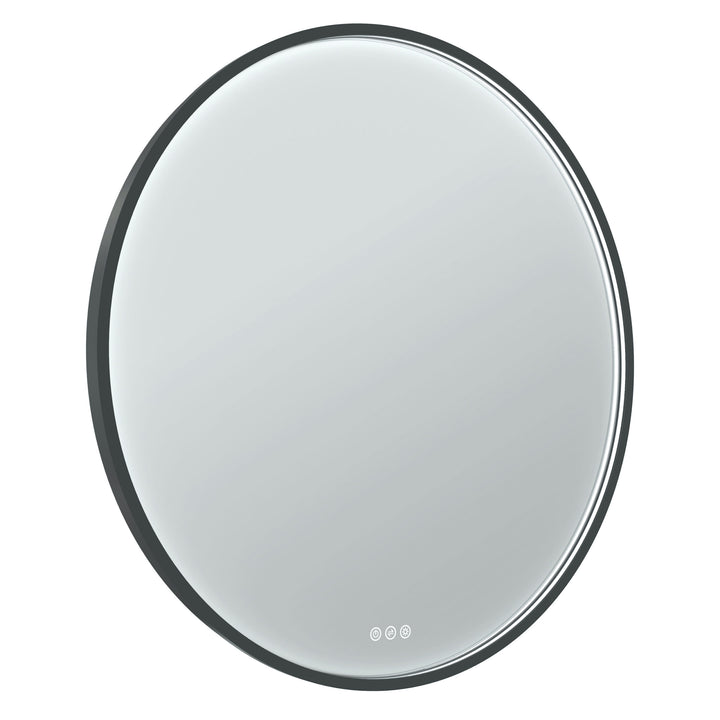 GLODA Olek Round LED Mirror - Matte Black