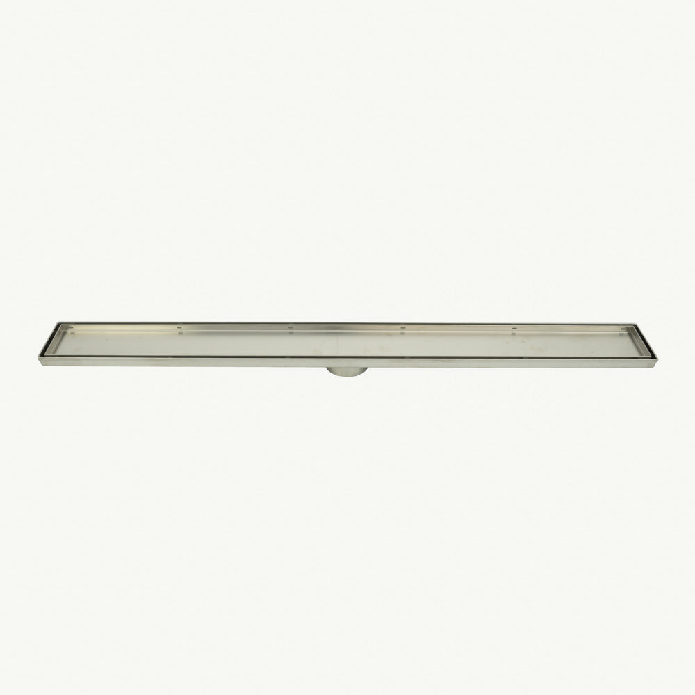 Linear Tile Insert Floor Grate - Brushed Satin