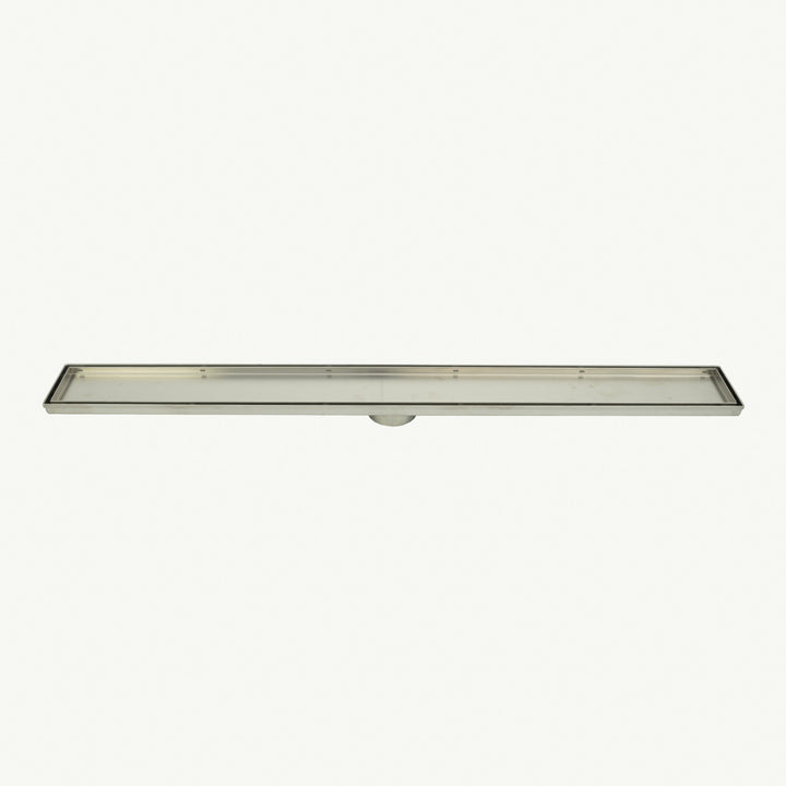 Linear Tile Insert Floor Grate - Brushed Satin