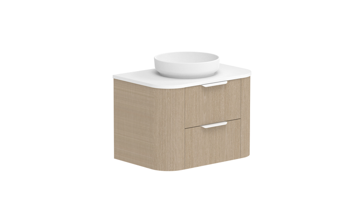 Thirroul 750 Wall Hung Vanity - Centre Bowl - Coastal Oak Woodmatt