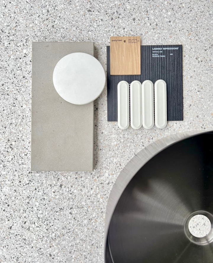 Lavello Round Steel Bathroom Basin 380 x 110 - Shadow Gunmetal