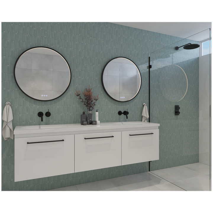 GLODA Olek Round LED Mirror - Matte Black