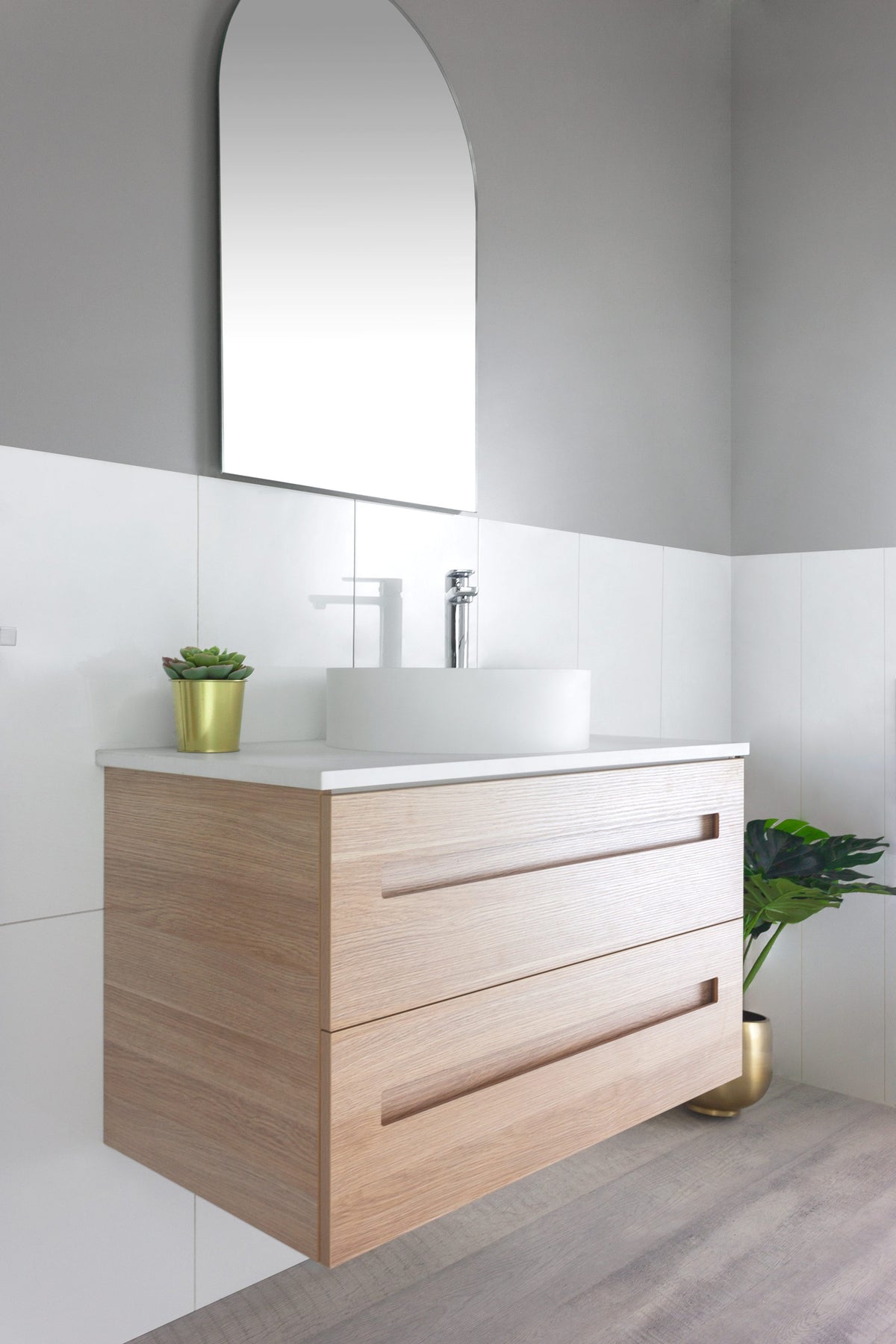 Marquis Gold Vanity – Under Counter Basin, 1800mm - Gold Side