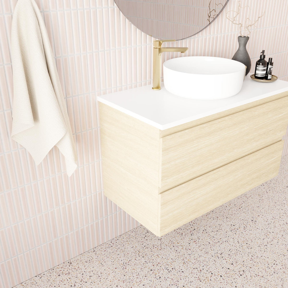Marquis Marq Vanity – Caesarstone or Symphony Top - Marq Side