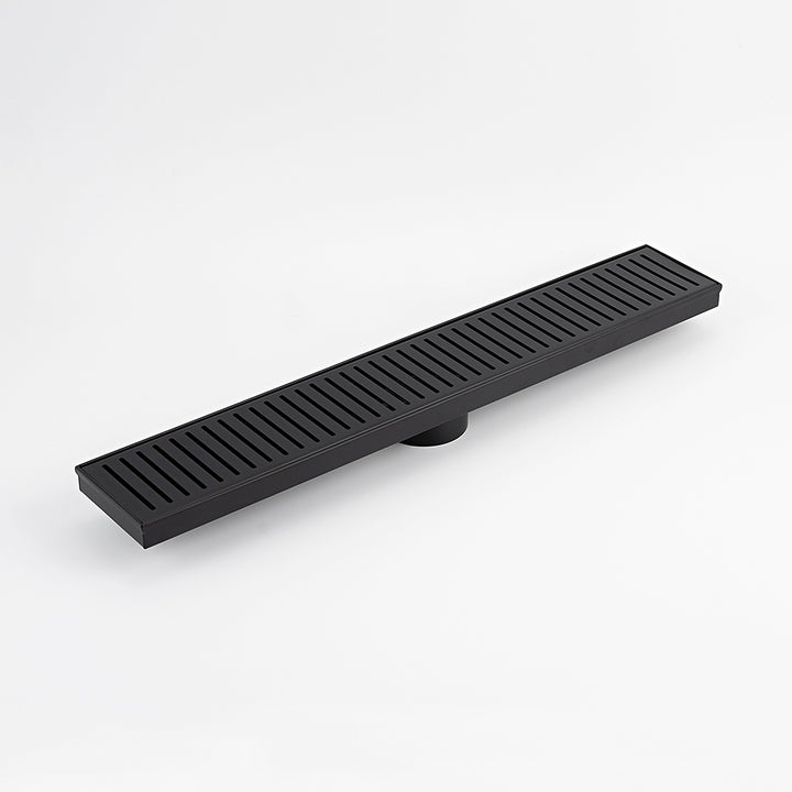Linear Slotted Floor Grate - Matte Black
