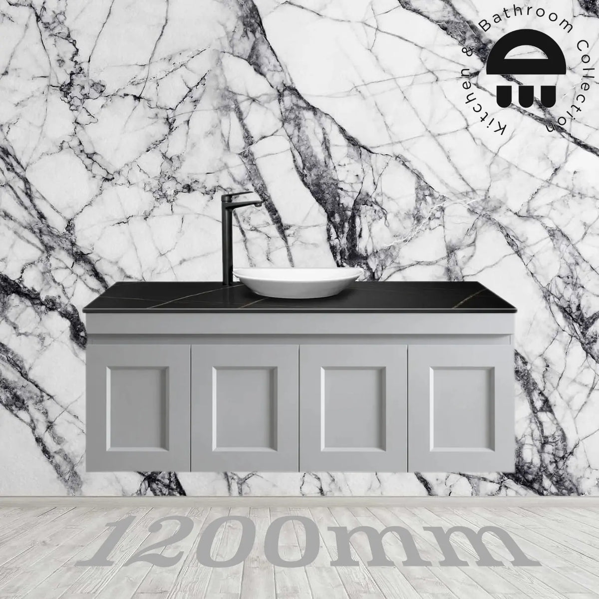 Hampton Vanity Matte Grey 600/750/900/1200/1500 otti