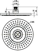 Round Shower Head 215mm - Image 3