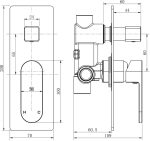 Eva Mini Shower Diverter Mixer - Image 4