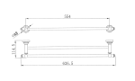 Medoc Double Towel Rail 600mm - Image 6