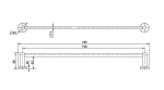 Mirage Single Towel Rail 750mm - Image 12