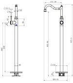 Montpellier Freestanding Bath Mixer - Image 6