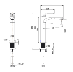 Nova Mid Rise Basin Mixer - Image 2