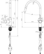 Star Mini Pull-Out Kitchen Mixer With Knurled Handle - Image 6