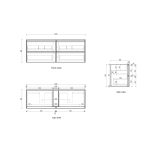 Venetta Framed Wall Hung 1500mm Harvest Oak Cabinet - Image 5