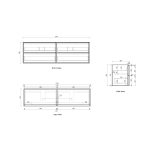 Venetta Fluted Framed Wall Hung 1800mm Harvest Oak Cabinet - Image 6