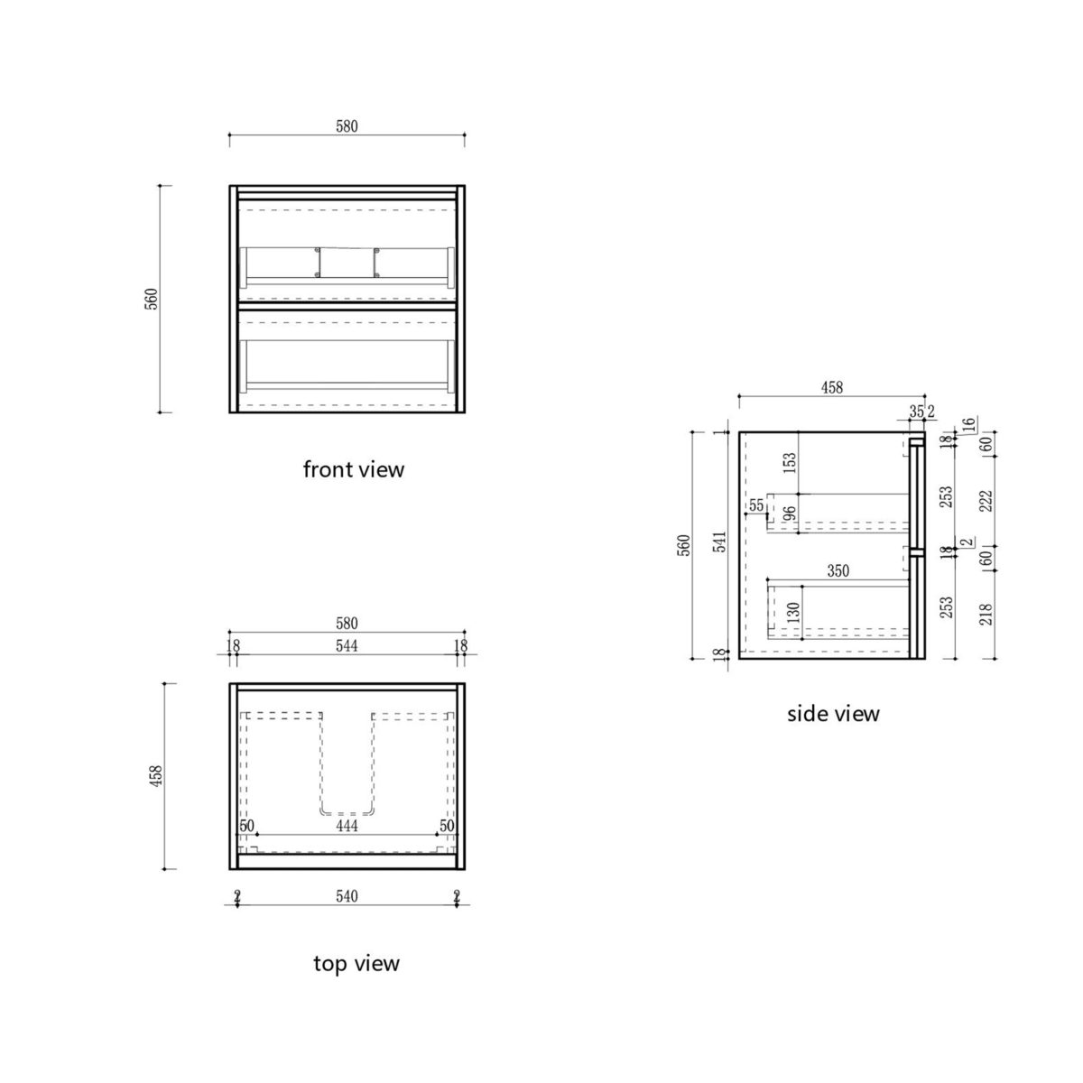 Venetta Framed Wall Hung 600mm Harvest Oak Cabinet - Image 6