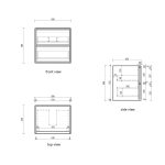 Venetta Fluted Framed Wall Hung 600mm Harvest Oak Cabinet - Image 6