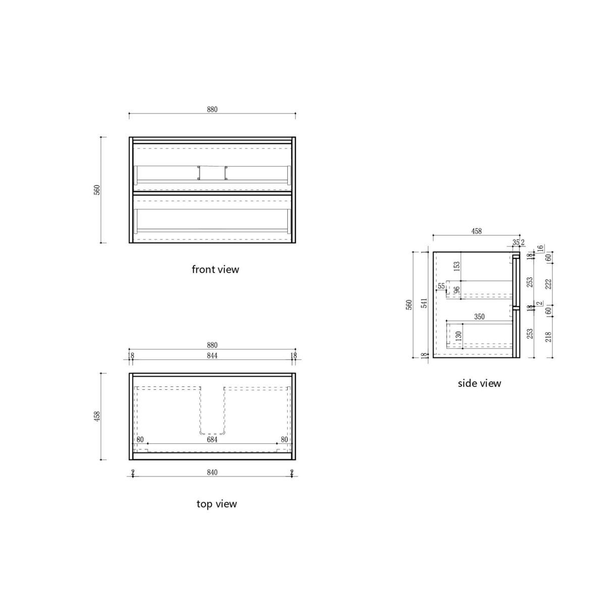 Venetta Framed Wall Hung 900mm Harvest Oak Cabinet - Image 6