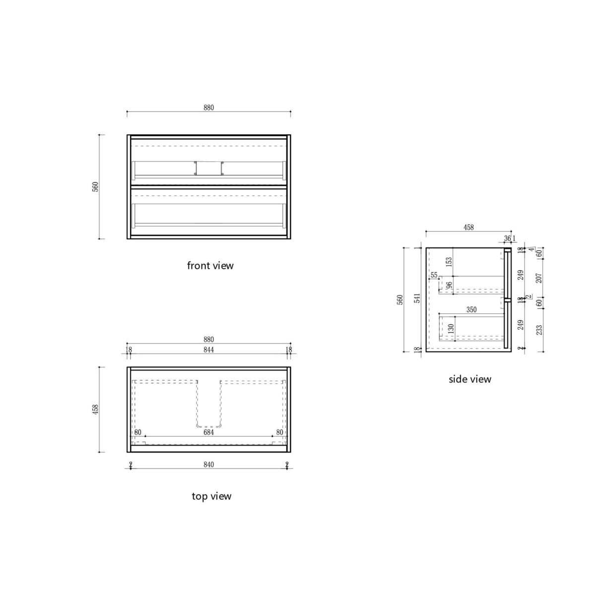 Venetta Fluted Framed Wall Hung 900mm Harvest Oak Cabinet - Image 6