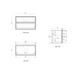 Venetta Fluted Framed Wall Hung 900mm Harvest Oak Cabinet - Image 6