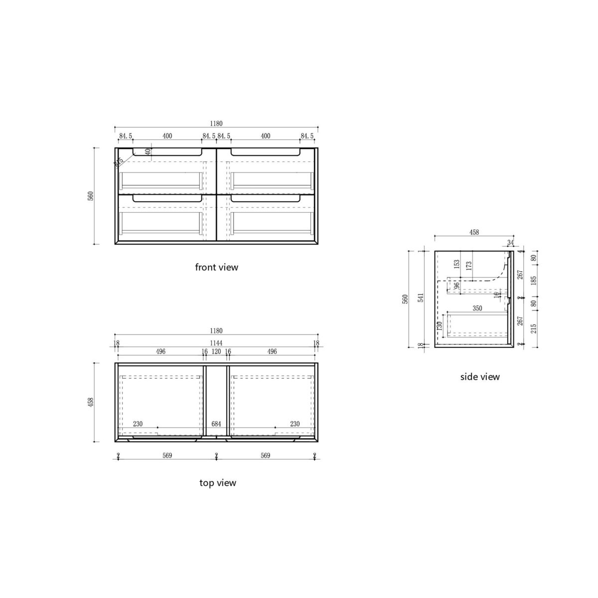Voulari Framed Wall Hung 1200mm Harvest Oak Cabinet - Image 5