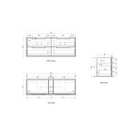 Voulari Vramed Wall Hung 1500mm Harvest Oak Cabinet - Image 6