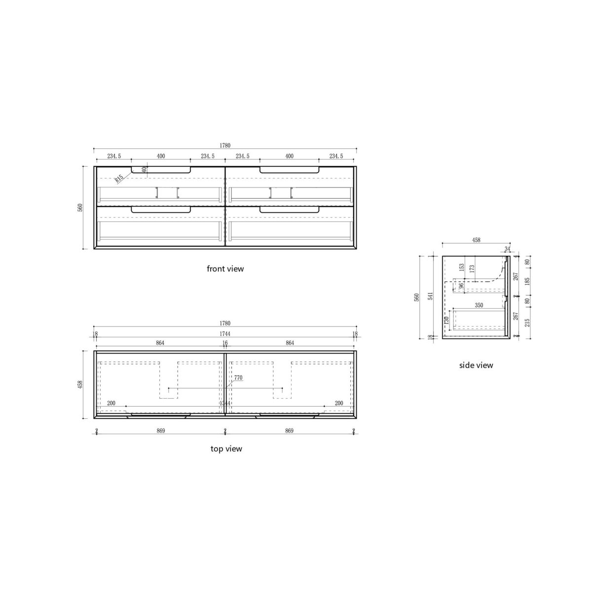 Voulari Framed Wall Hung 1800mm Harvest Oak Cabinet - Image 6