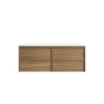 Venetta Framed Wall Hung 1500mm Harvest Oak Cabinet - Image 4