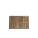 Venetta Fluted Framed Wall Hung 900mm Harvest Oak Cabinet