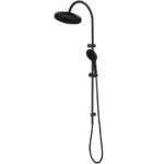 Mica Fluted Gooseneck Dual Shower Rail