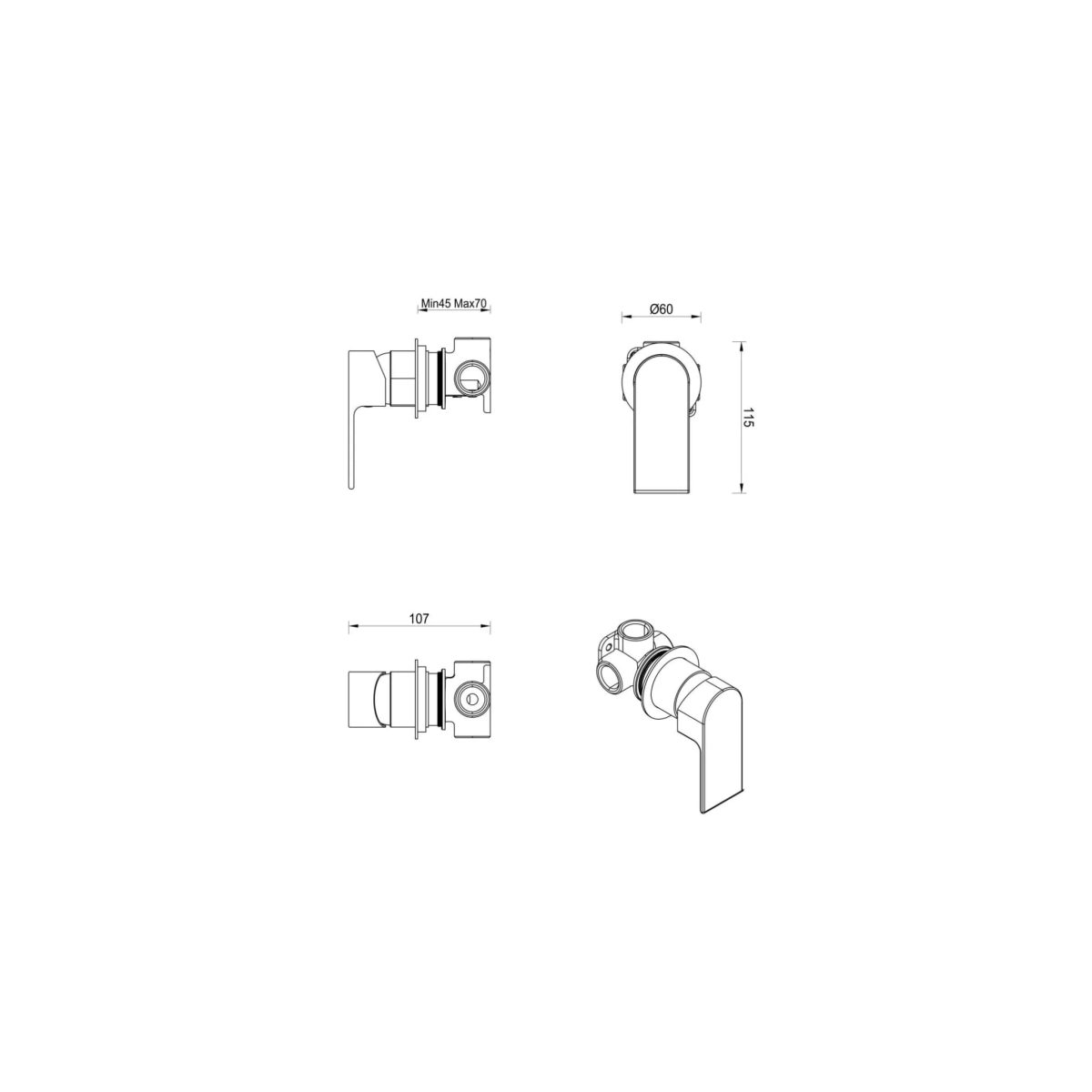 Eleniko Shower Mixer – TRIM KIT ONLY - Image 22