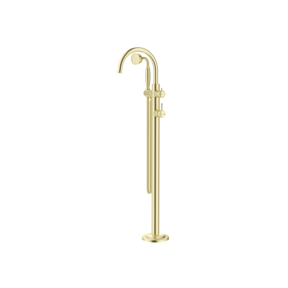 Mica Heritage Freestanding Bath Mixer with Hand Shower - Image 3
