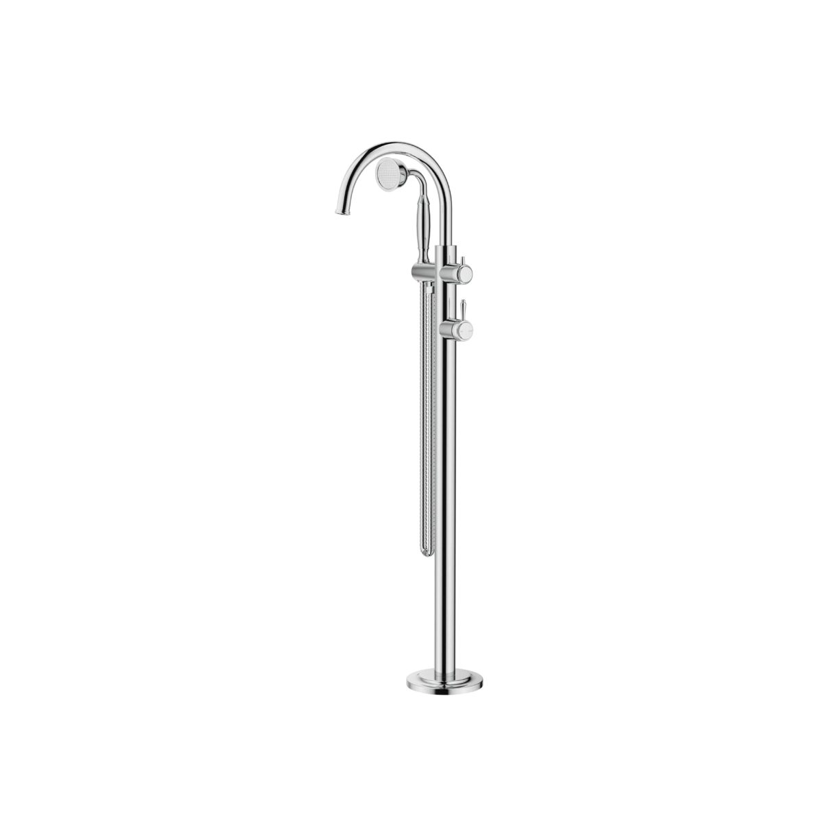 Mica Heritage Freestanding Bath Mixer with Hand Shower - Image 6