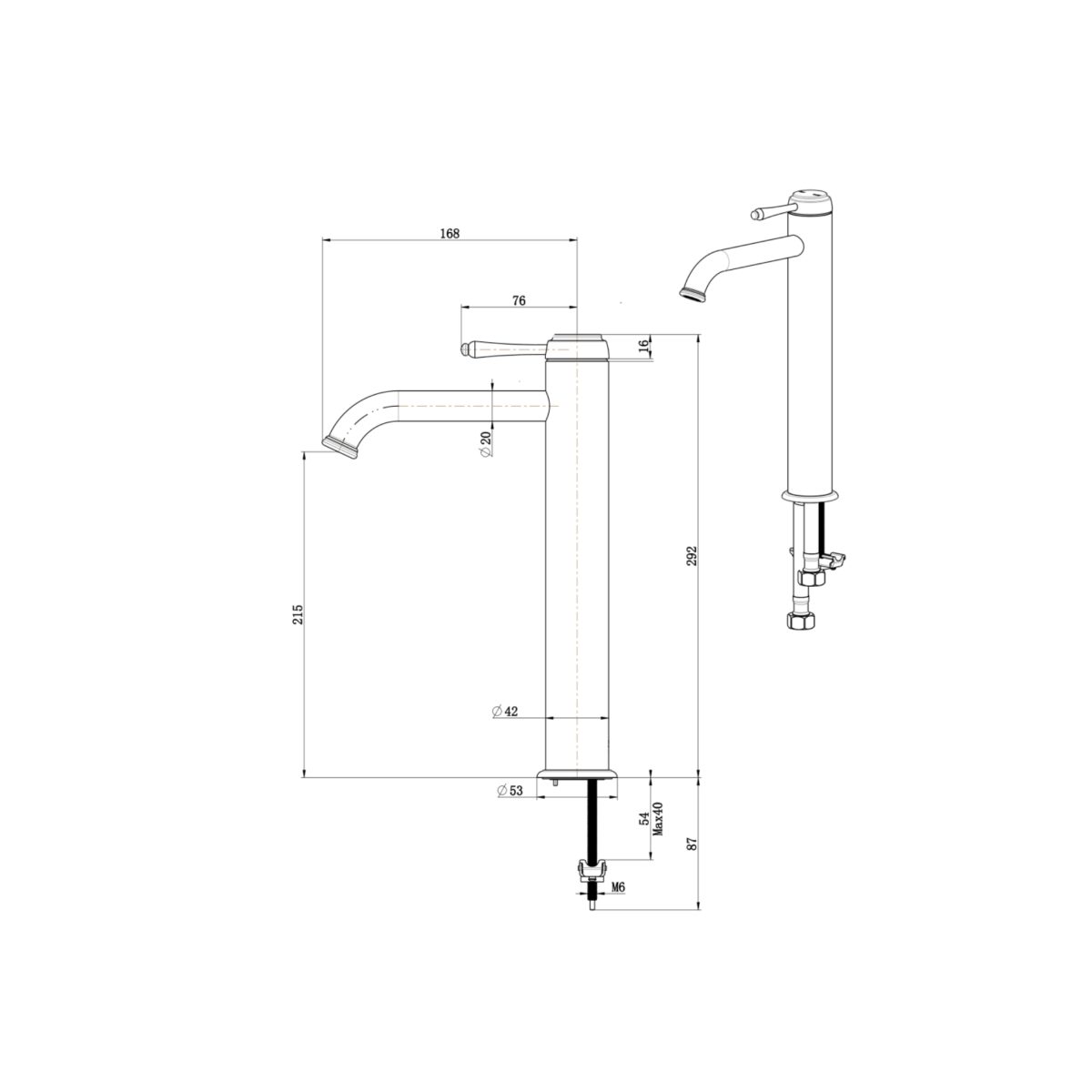 Mica Heritage Tall Basin Mixer - Image 7