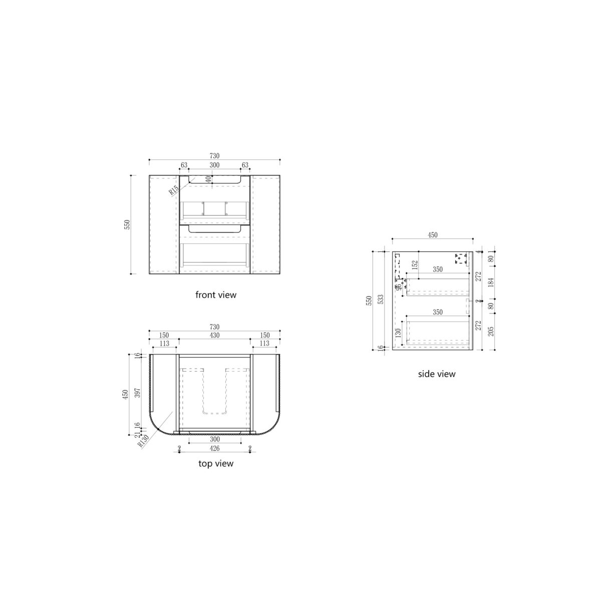 Varcelli Tier Wall Hung 750mm - Image 8