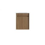 Mini Ravia Fluted Wall Hung Harvest Oak Cabinet
