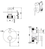Mica Shower Mixer Diverter – 1P – TRIM KIT ONLY - Image 18