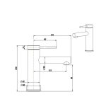 Mica Basin Mixer Straight - Image 4