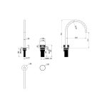 Mica Fluted Gooseneck Hob Sink/Basin Mixer Set - Image 7