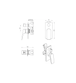 Kaza Shower Mixer Diverter – 1P – TRIM KIT ONLY - Image 22