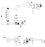 Mica Wall-Spout Combo – Curved Spout – 2P – TRIM KIT ONLY - Image 8