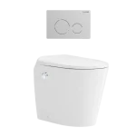 Autolux Inwall Cistern Floor Pan Smart Toilet With Gunmetal Flush Plate - Image 8
