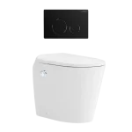 Autolux Inwall Cistern Floor Pan Smart Toilet With Gunmetal Flush Plate - Image 6
