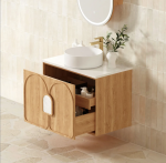 Laguna Mark II 600mm Woodland Oak Wall Hung Vanity - Image 5