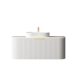 Bondi 1200mm Natural Oak Wall Hung Curve Vanity - Image 6