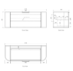 Bondi 1200mm Natural Oak Wall Hung Curve Vanity - Image 11