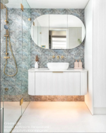 Bondi 1200mm Natural Oak Wall Hung Curve Vanity - Image 4